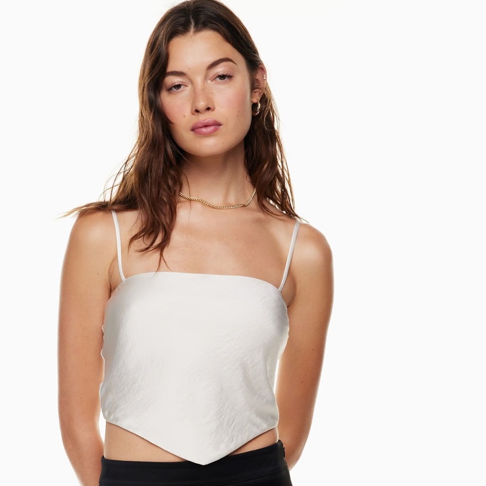 Aritzia Cream Satin Camisole